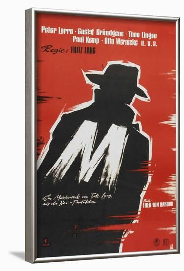 M, German Movie Poster, 1931-null-Framed Art Print