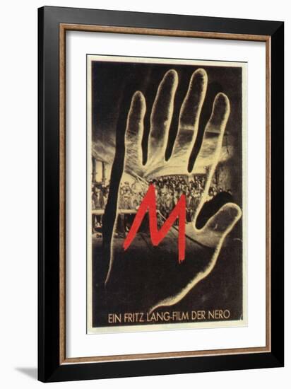 M, German Movie Poster, 1931-null-Framed Art Print