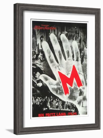 M, German Movie Poster, 1931-null-Framed Art Print