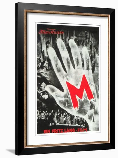 M, German Movie Poster, 1931-null-Framed Art Print