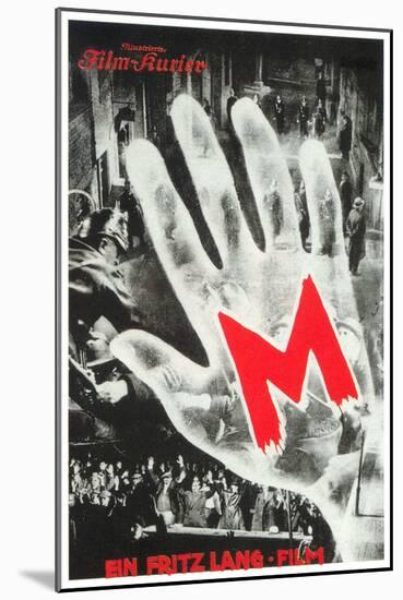 M, German Movie Poster, 1931-null-Mounted Art Print