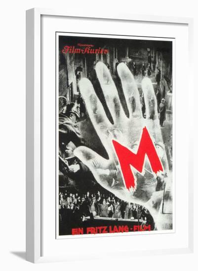 M, German Movie Poster, 1931-null-Framed Art Print