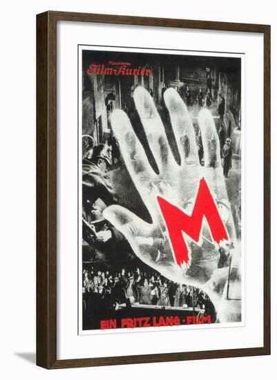 M, German Movie Poster, 1931-null-Framed Art Print