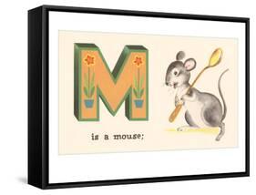M is a Mouse-null-Framed Stretched Canvas