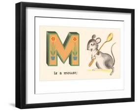 M is a Mouse-null-Framed Art Print