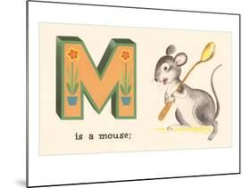 M is a Mouse-null-Mounted Art Print