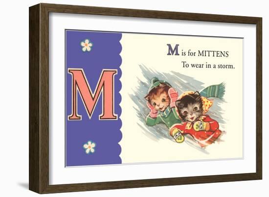 M is for Mittens-null-Framed Art Print