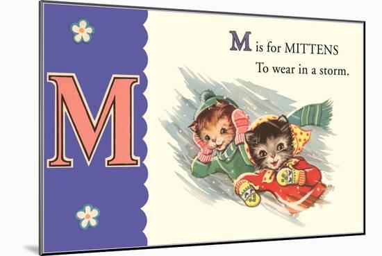 M is for Mittens-null-Mounted Art Print