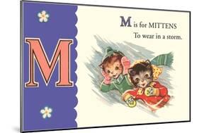 M is for Mittens-null-Mounted Art Print