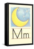 M Is for Moon-null-Framed Stretched Canvas