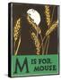 M is for Mouse-null-Framed Stretched Canvas