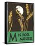 M is for Mouse-null-Framed Stretched Canvas