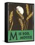 M is for Mouse-null-Framed Stretched Canvas