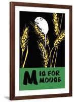 M is for Mouse-Charles Buckles Falls-Framed Art Print