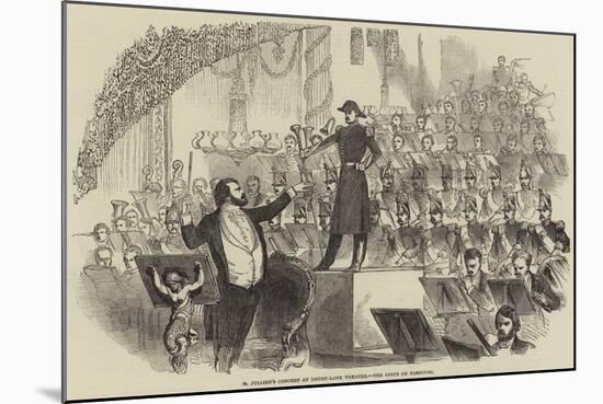 M Jullien's Concert at Drury-Lane Theatre, the Corps De Tambours-null-Mounted Giclee Print