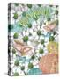 M King Bunnies in Daisies WB4c-Margaret Wilson-Stretched Canvas