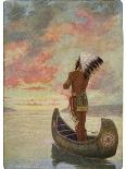 Hiawatha's Departure: Hiawatha Sails Westward into the Sunset-M. L. Kirk-Mounted Photographic Print