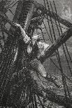 Passepartout Climbing the Mast Of a Ship. Illustration To the Novel-M.M. De Neuville-Framed Stretched Canvas