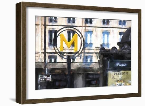 M Metro Paris-Philippe Hugonnard-Framed Giclee Print