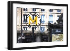 M Metro Paris-Philippe Hugonnard-Framed Giclee Print