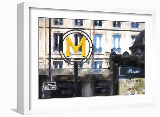 M Metro Paris-Philippe Hugonnard-Framed Giclee Print