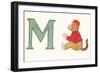 M, Monkey-null-Framed Art Print