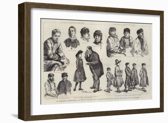 M Pasteur's Experiments in Paris for the Cure of Hydrophobia, the Doctor and Some of His Patients-Charles Paul Renouard-Framed Giclee Print