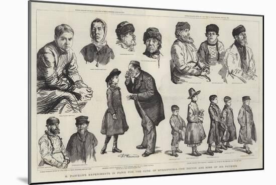 M Pasteur's Experiments in Paris for the Cure of Hydrophobia, the Doctor and Some of His Patients-Charles Paul Renouard-Mounted Giclee Print