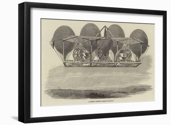 M Petin's System of Aerial Navigation-null-Framed Giclee Print