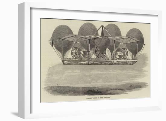 M Petin's System of Aerial Navigation-null-Framed Giclee Print