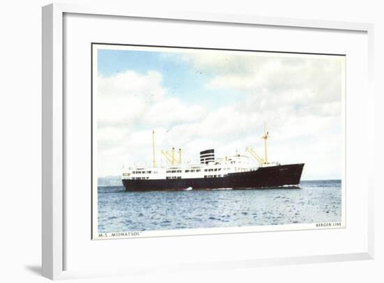 M.S. Midnatsol, Bergen Line, Dampfer in Fahrt-null-Framed Giclee Print