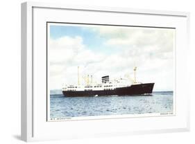 M.S. Midnatsol, Bergen Line, Dampfer in Fahrt-null-Framed Giclee Print