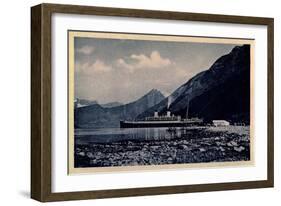 M.S. Monte Olivia, Dampfer, Hamburg Süd, Fjord-null-Framed Giclee Print