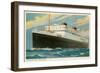 M.V. Britannic, Ocean Liner-null-Framed Art Print