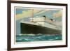 M.V. Britannic, Ocean Liner-null-Framed Art Print