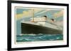 M.V. Britannic, Ocean Liner-null-Framed Art Print