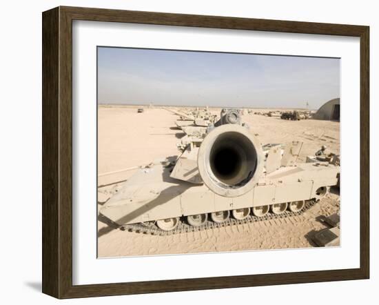 M1 Abrams Tank at Camp Warhorse-Stocktrek Images-Framed Photographic Print