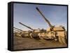 M1 Abrams Tanks at Camp Warhorse-Stocktrek Images-Framed Stretched Canvas