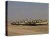 M1 Abrams Tanks at Camp Warhorse-Stocktrek Images-Stretched Canvas