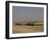 M1 Abrams Tanks at Camp Warhorse-Stocktrek Images-Framed Photographic Print