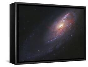 M106, Spiral Galaxy in Canes Venatici-Stocktrek Images-Framed Stretched Canvas