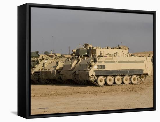 M113 Varient at Camp Warhorse-Stocktrek Images-Framed Stretched Canvas