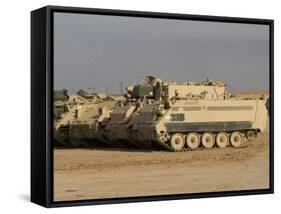 M113 Varient at Camp Warhorse-Stocktrek Images-Framed Stretched Canvas