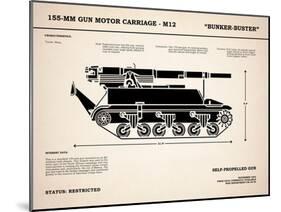 M12 Gun Carriage 155mm-Mark Rogan-Mounted Art Print