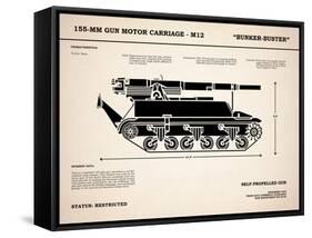 M12 Gun Carriage 155mm-Mark Rogan-Framed Stretched Canvas