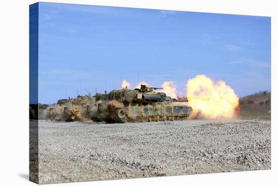 M1A1 Abrams Fire their 120Mm Smoothbore Cannon-null-Stretched Canvas