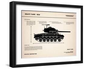 M26 Pershing Tank-Mark Rogan-Framed Art Print