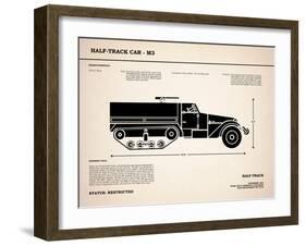 M3 Half Track Car-Mark Rogan-Framed Art Print