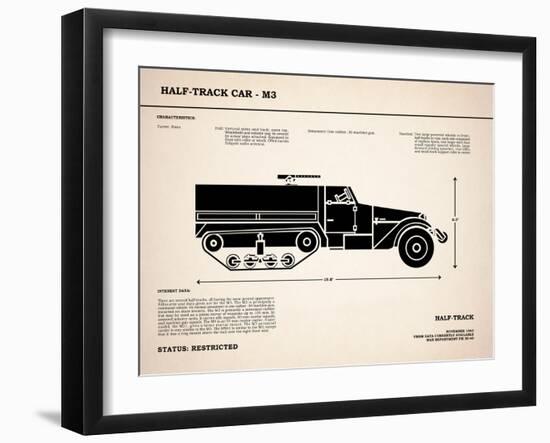 M3 Half Track Car-Mark Rogan-Framed Art Print