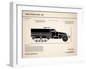 M3 Half Track Car-Mark Rogan-Framed Art Print